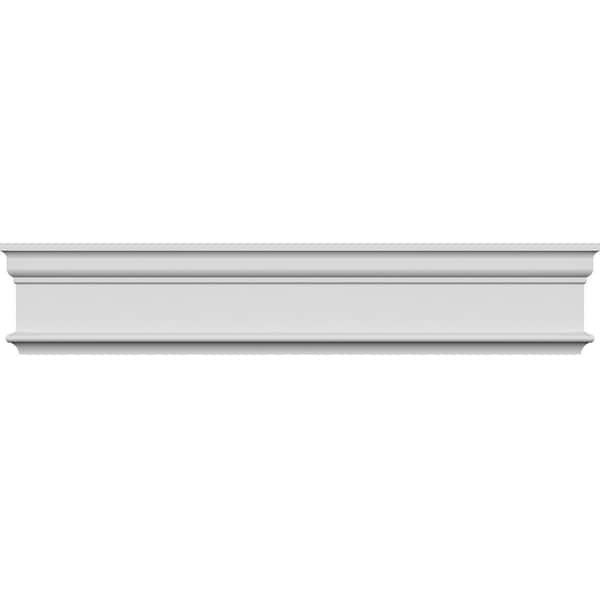 Ekena Millwork 136" Bottom Width x 137 1/2" Top Width x 4 5/8"H x 1 1/8"P Holmdel Crosshead CRH05X136HO - main
